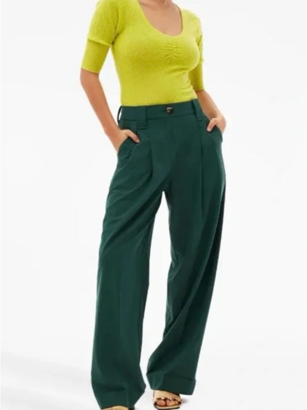 Ganni Dark Green Trousers - Picture 5 of 5
